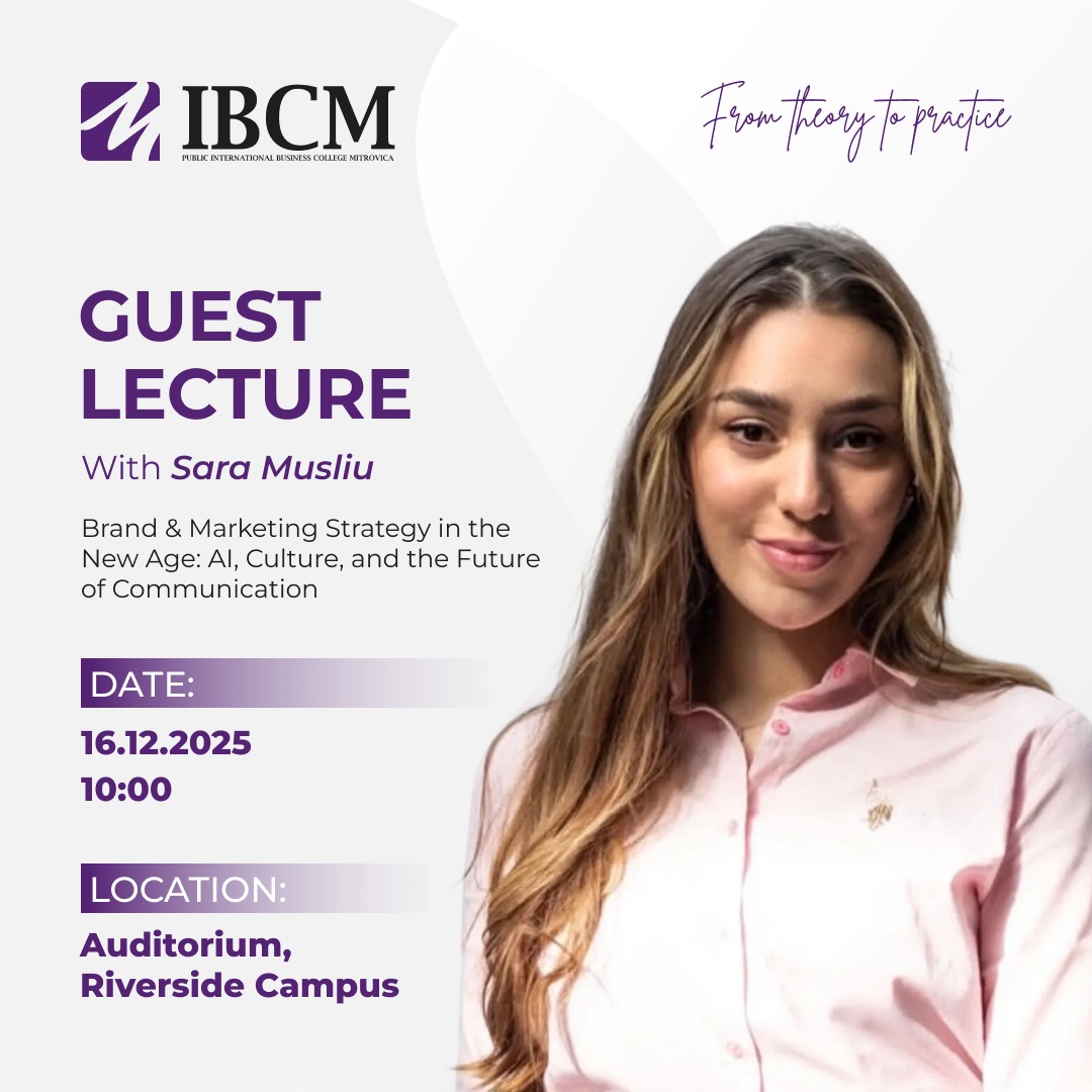 Join Us for an Inspiring Guest Lecture with Ms. Sara Musliu